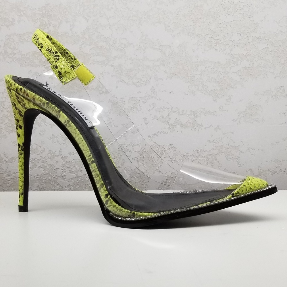 7,8,9 Heels lime sneak STILETTO SLINGBACK - Picture 1 of 8